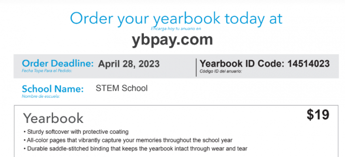 Order Your Yearbook Today!