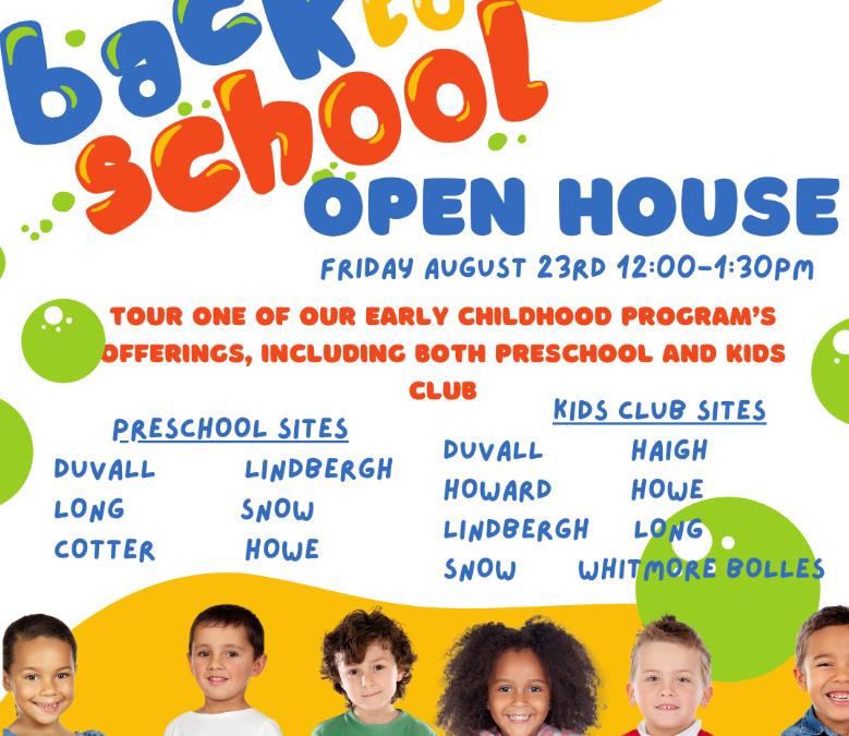 Kids Club child care open house, including STEM, set for Aug. 23 at Howe